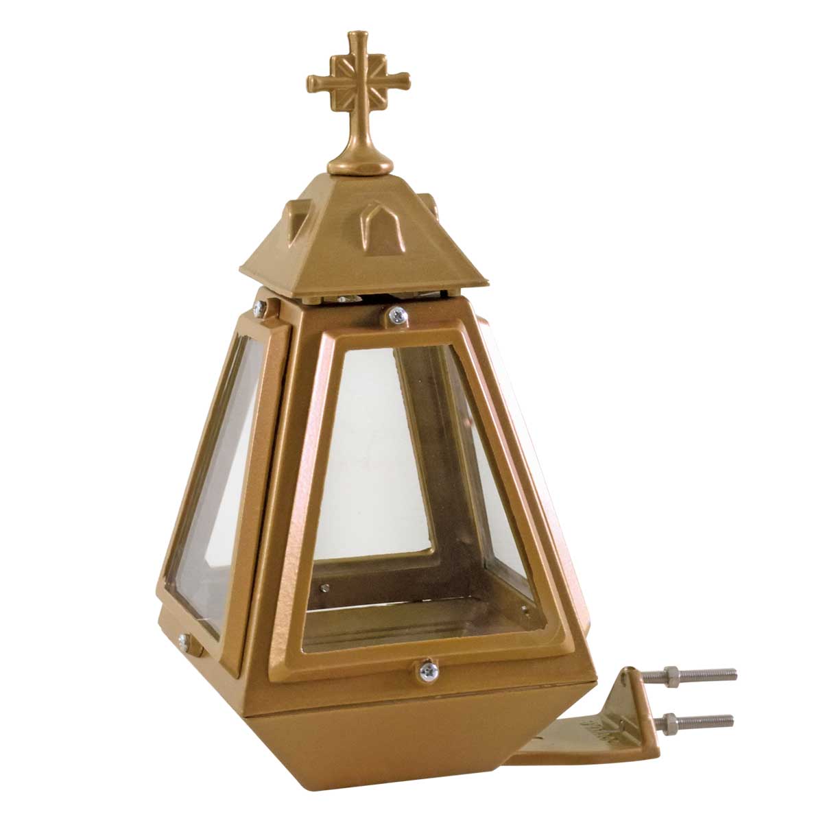 [103-A2] Καντήλι Πυραμίδα Απλίκα Τζάμι 4mm ↨24cm x ↔12cm