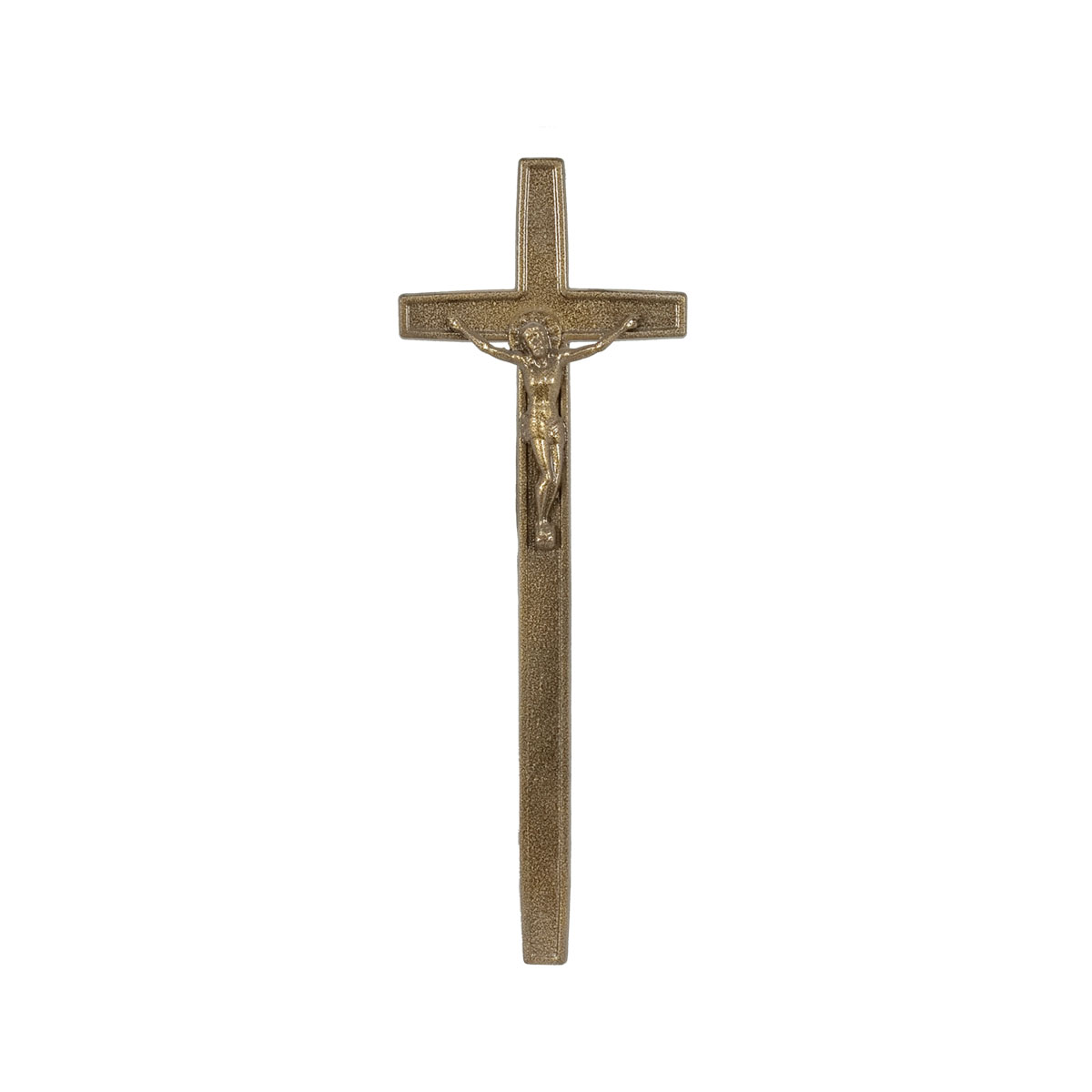 Σταυρός Μπρούτζινος Σαγρέ με Εσταυρωμένο Σφυρίλατος Χρυσο