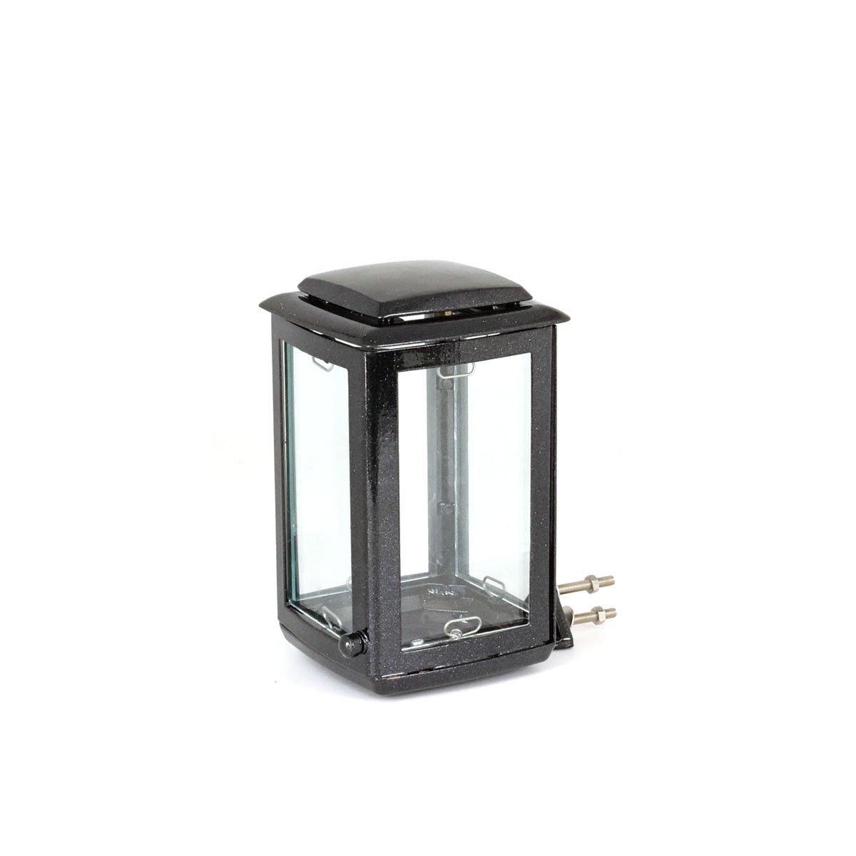 Καντήλι Τετράγωνο Απλίκα Μαύρο Πέρλα