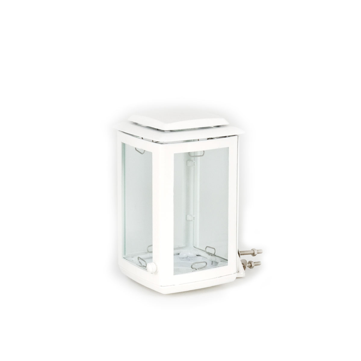 Καντήλι Τετράγωνο Απλίκα Λευκό