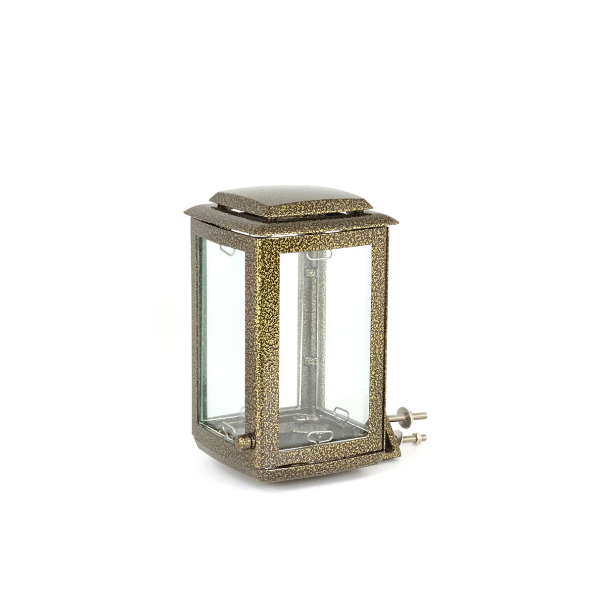 Καντήλι Τετράγωνο Απλίκα Σφυρίλατο Χρυσό
