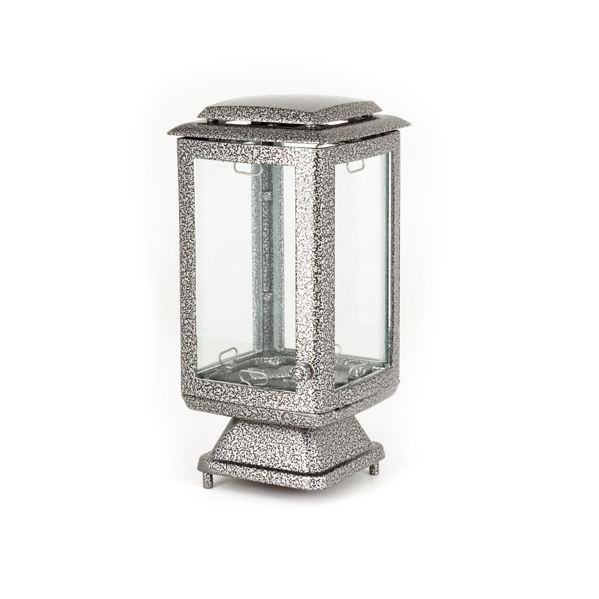 Καντήλι Τετράγωνο Σφυρίλατο Γκρι